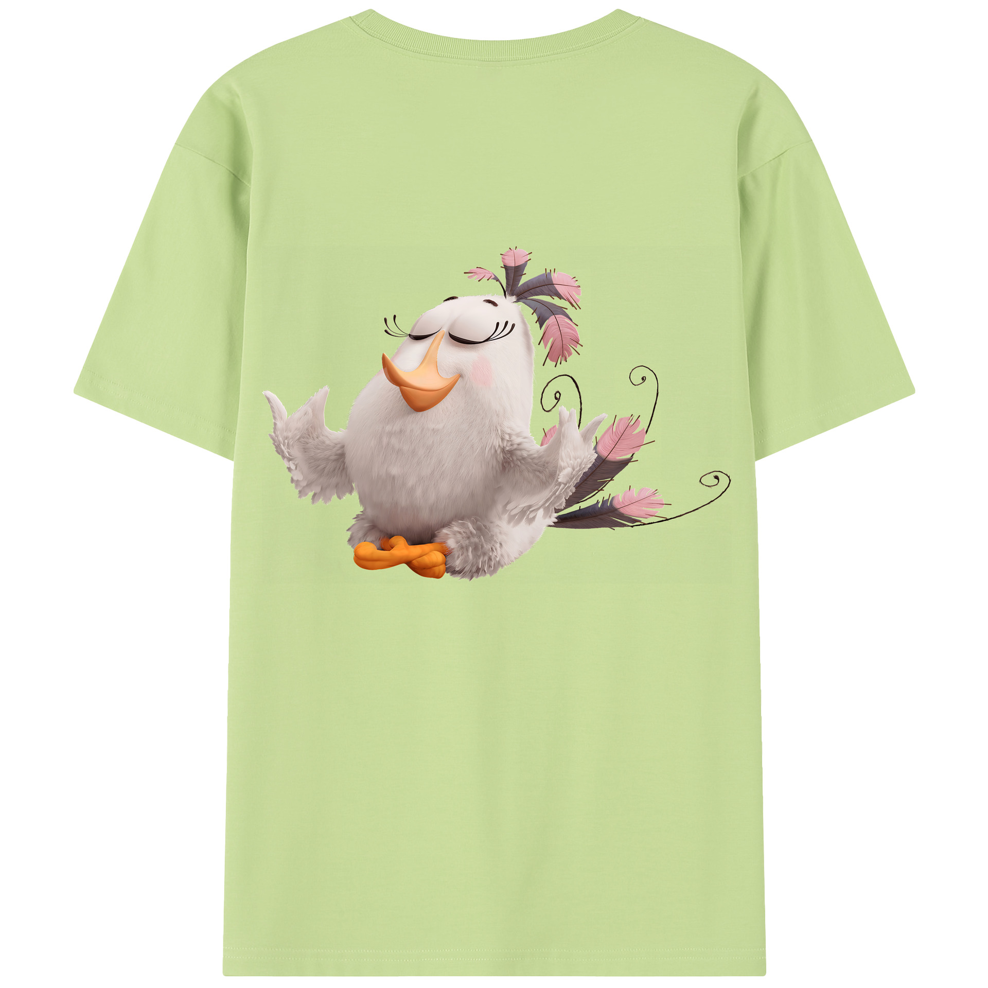 （画像用） Angry Birds アングリーバード 綿100％半袖Tシャツ（背面プリント）